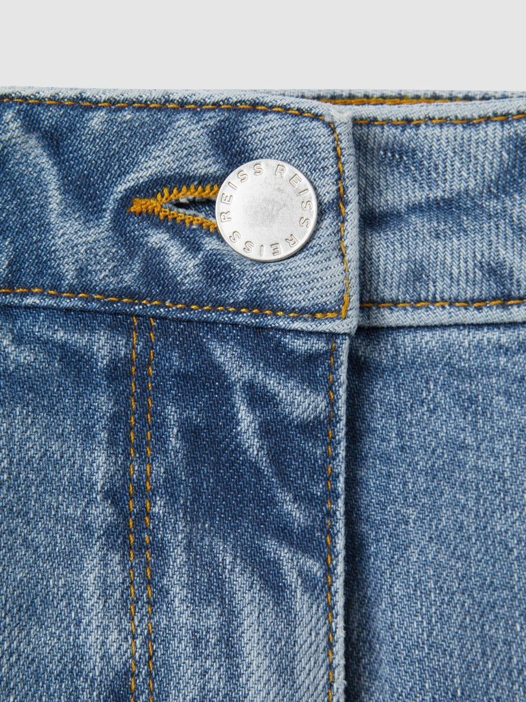 Reiss | Petite Mid-Rise Straight-Leg Jeans in Light Blue