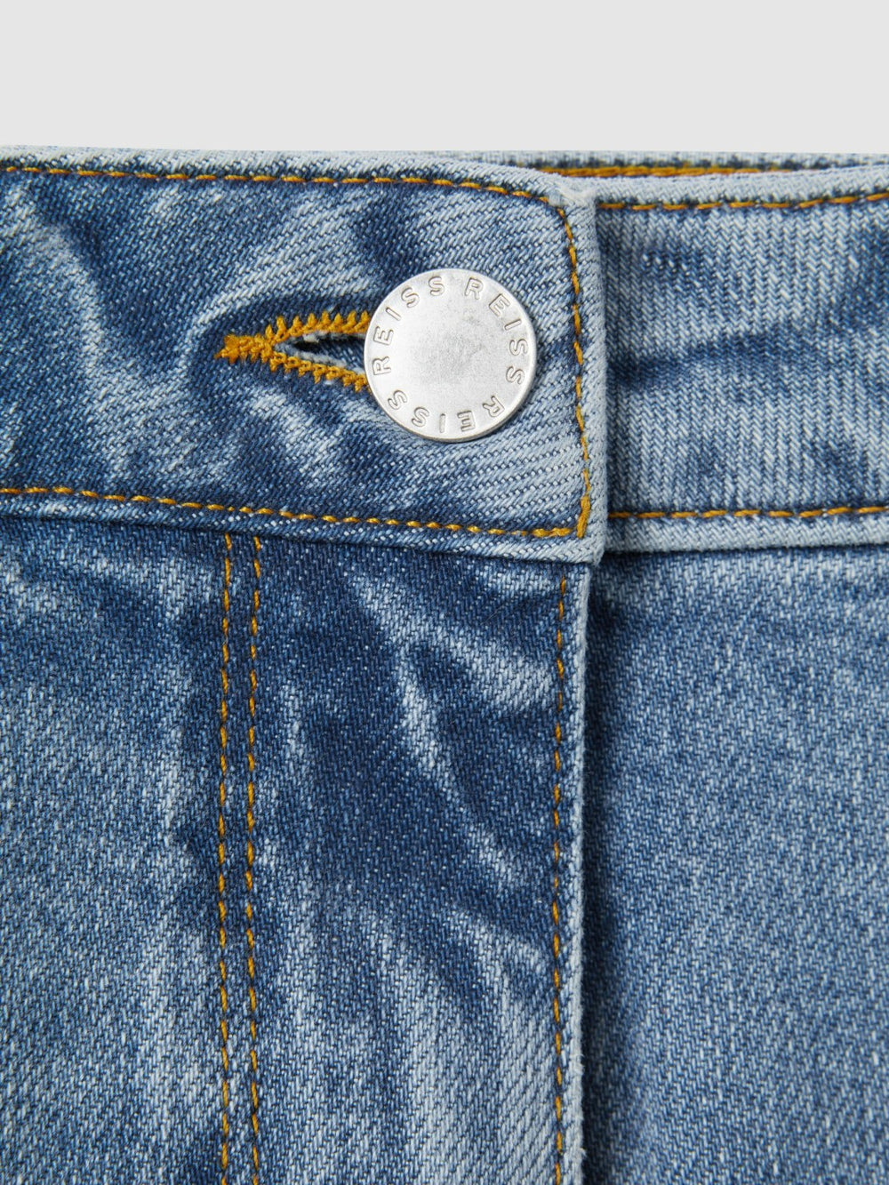 Reiss | Petite Mid-Rise Straight-Leg Jeans in Light Blue