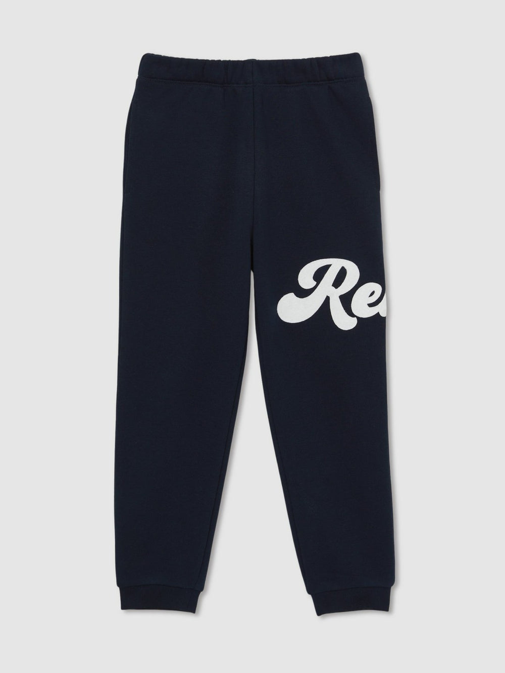 Reiss | 9-13 yrs Cotton-Blend Logo Script Joggers in Navy