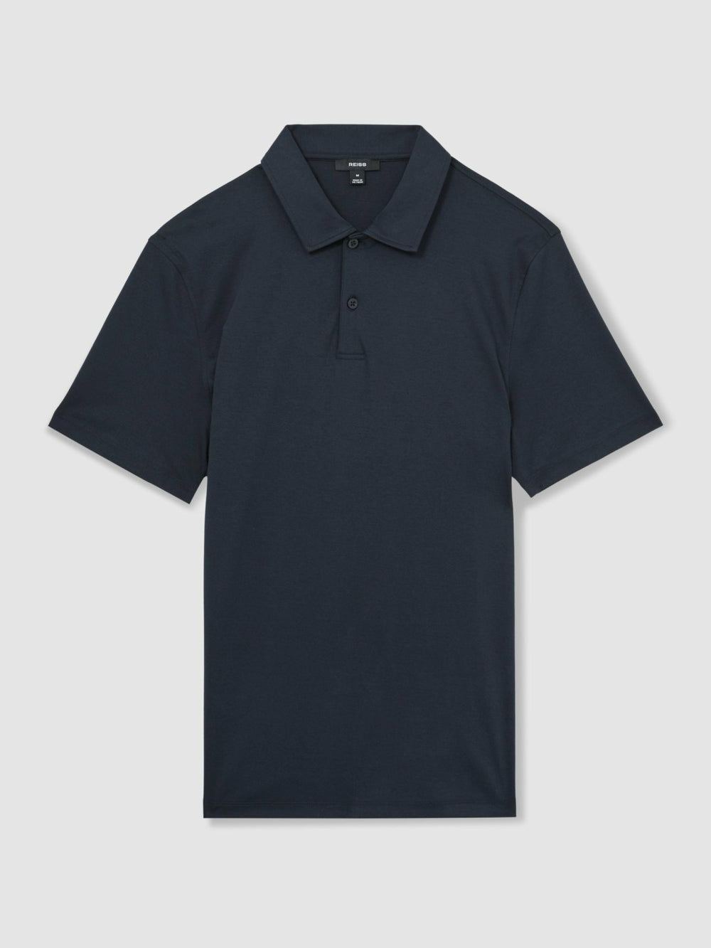 Reiss | Cotton Short-Sleeve Polo Shirt in Navy