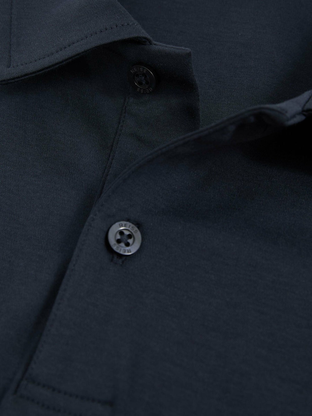 Reiss | Cotton Short-Sleeve Polo Shirt in Navy