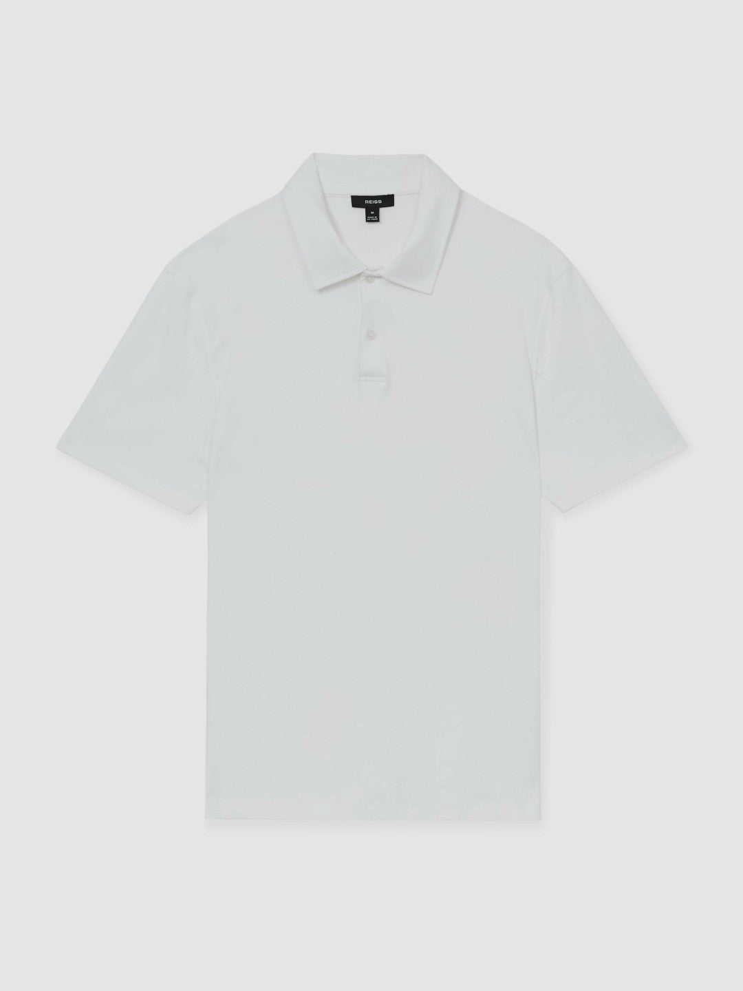 Reiss | Cotton Short-Sleeve Polo Shirt in White