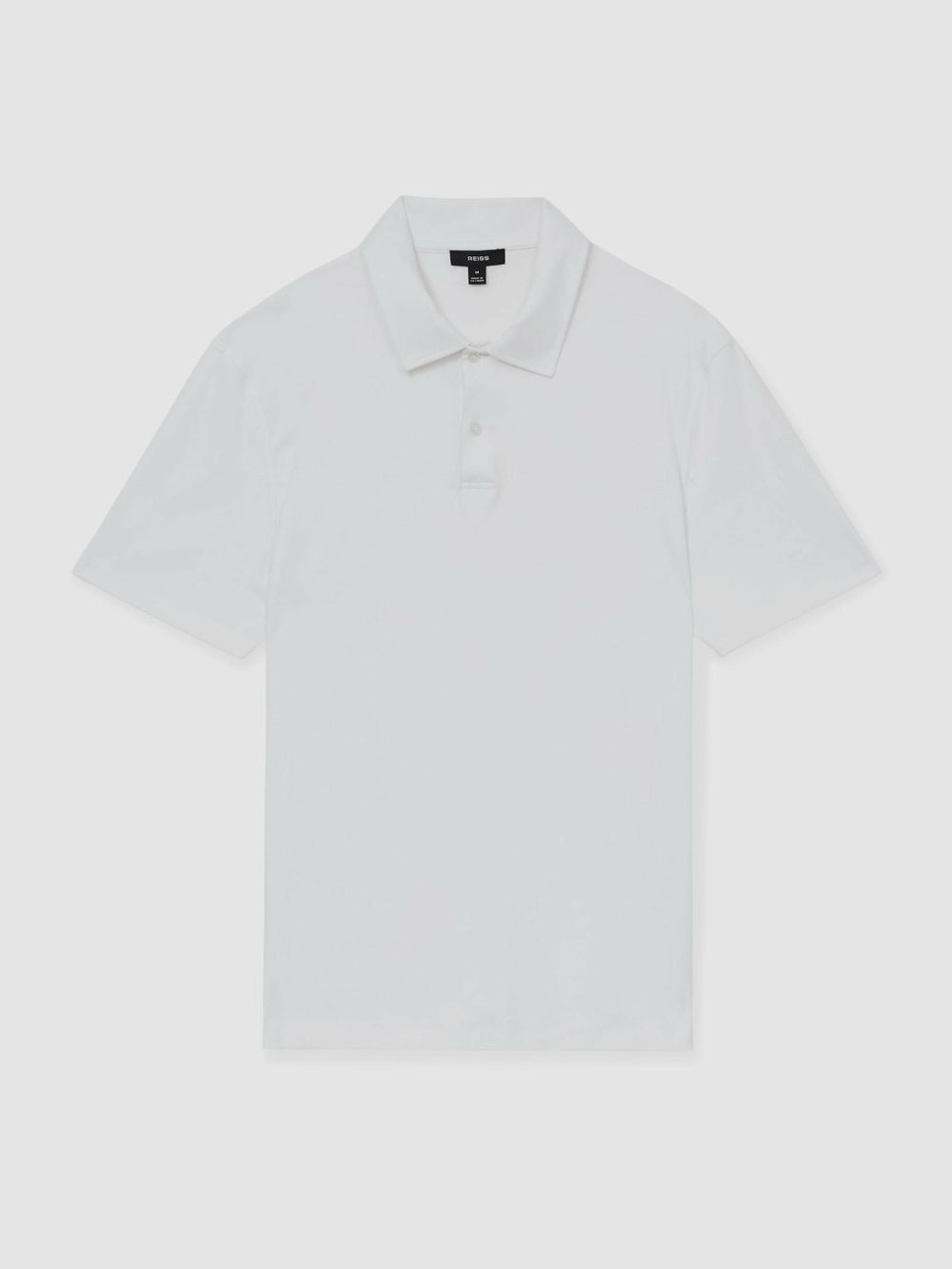 Reiss | Cotton Short-Sleeve Polo Shirt in White