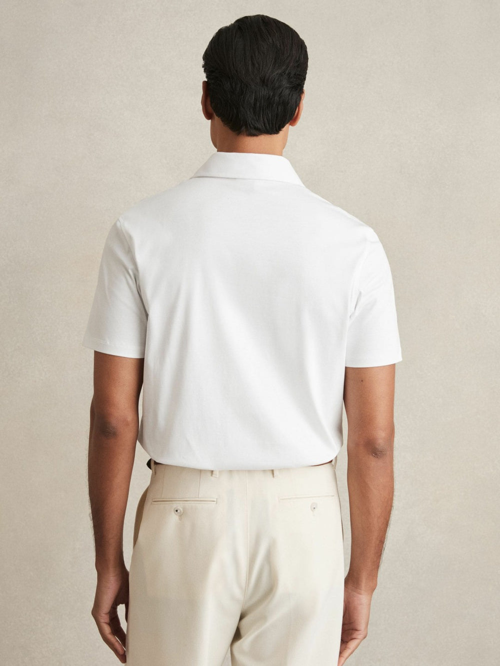 Reiss | Cotton Short-Sleeve Polo Shirt in White