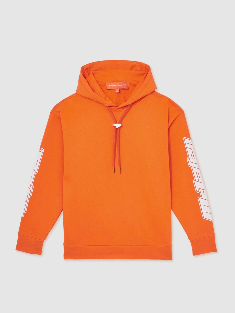 Reiss | McLaren F1 Team Oversize Toggle Hoodie Unisex Fit in Papaya Orange