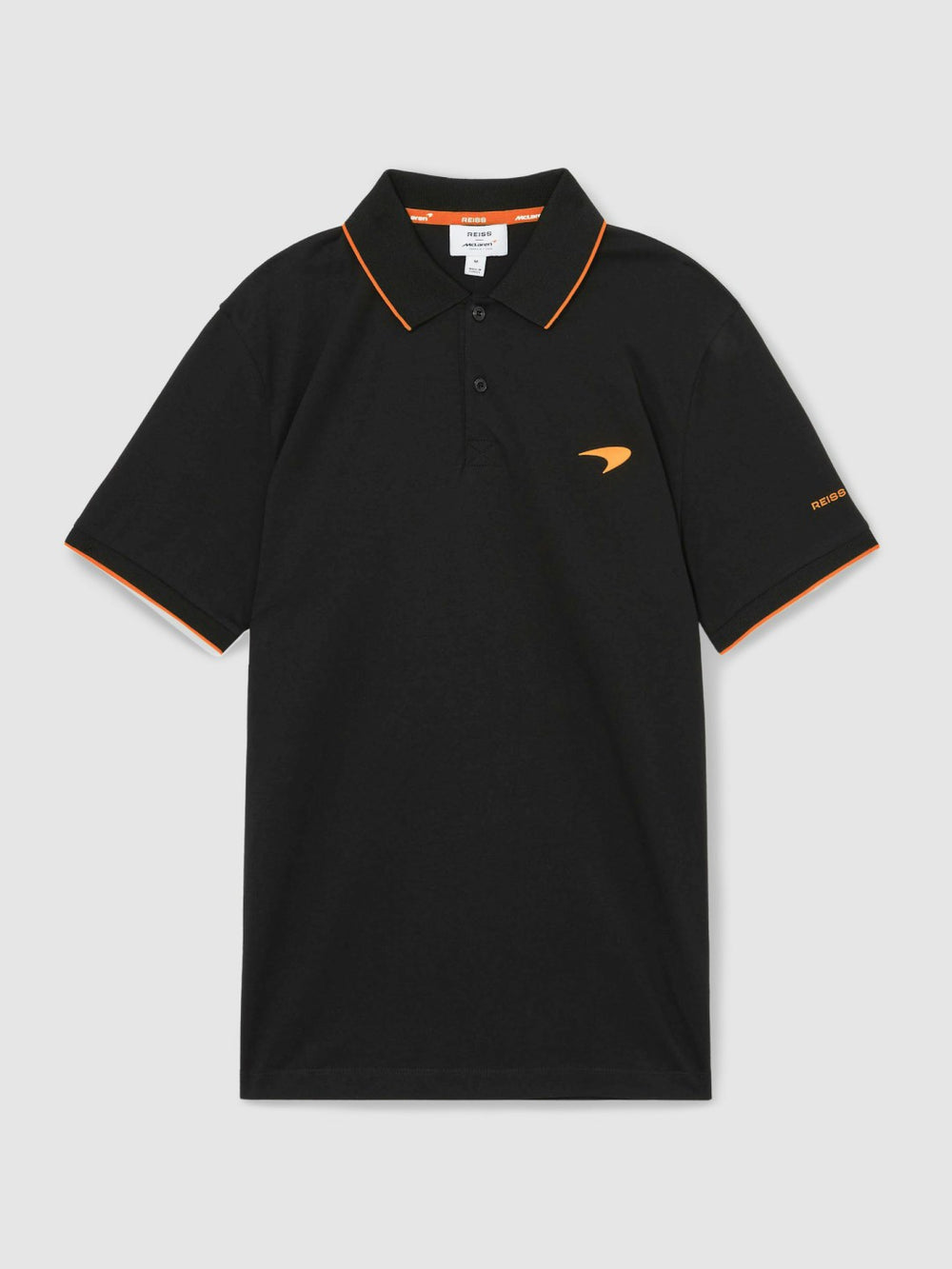 Reiss | McLaren F1 Team Cotton Polo Shirt in Black