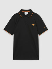 Reiss | McLaren F1 Team Cotton Polo Shirt in Black