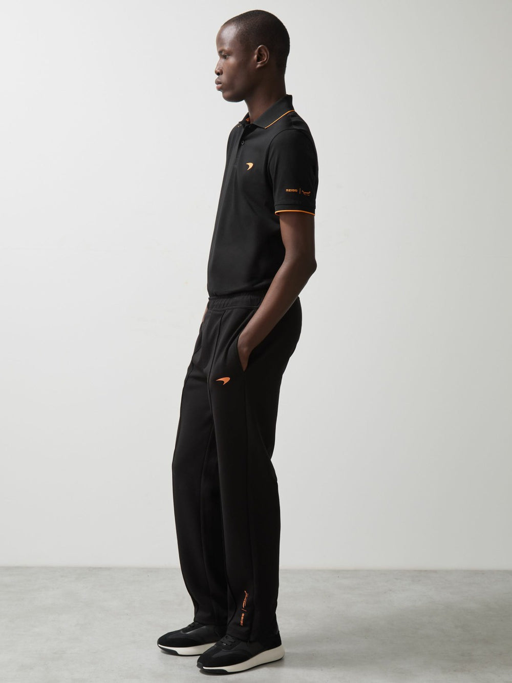 Reiss | McLaren F1 Team Cotton Polo Shirt in Black