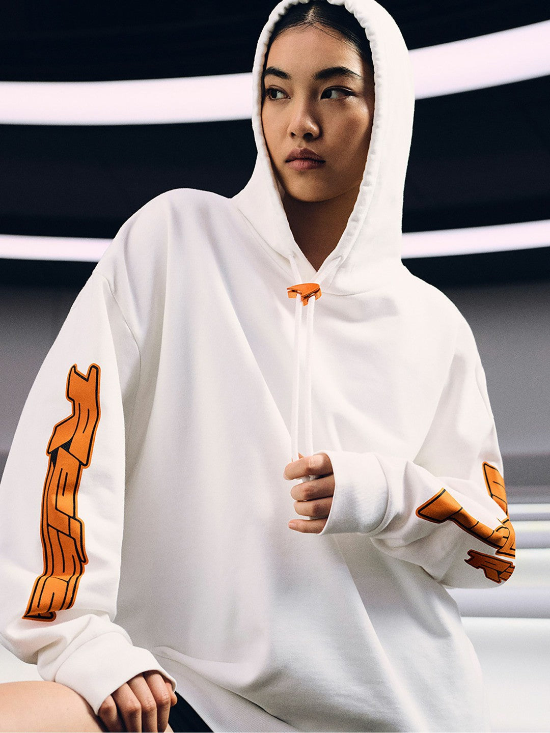 Reiss | McLaren F1 Team Oversize Toggle Hoodie Unisex Fit in White