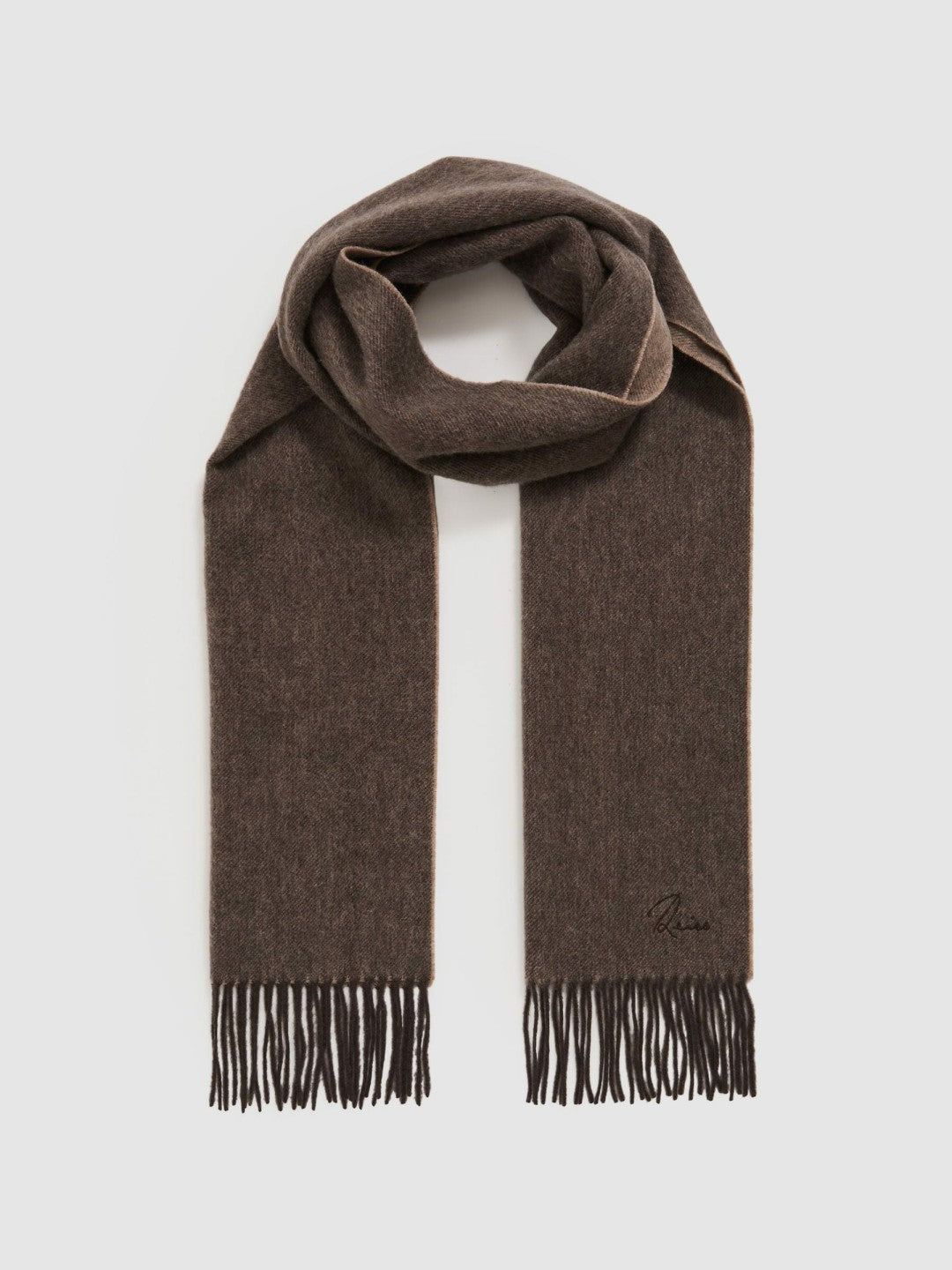 Reiss | Wool and Cashmere Scarf in Taupe