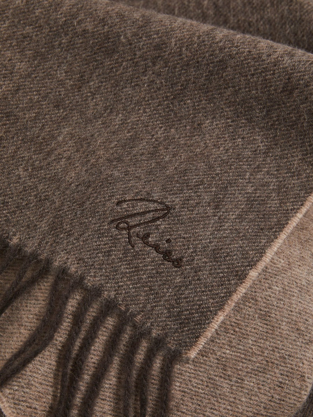 Reiss | Wool and Cashmere Scarf in Taupe