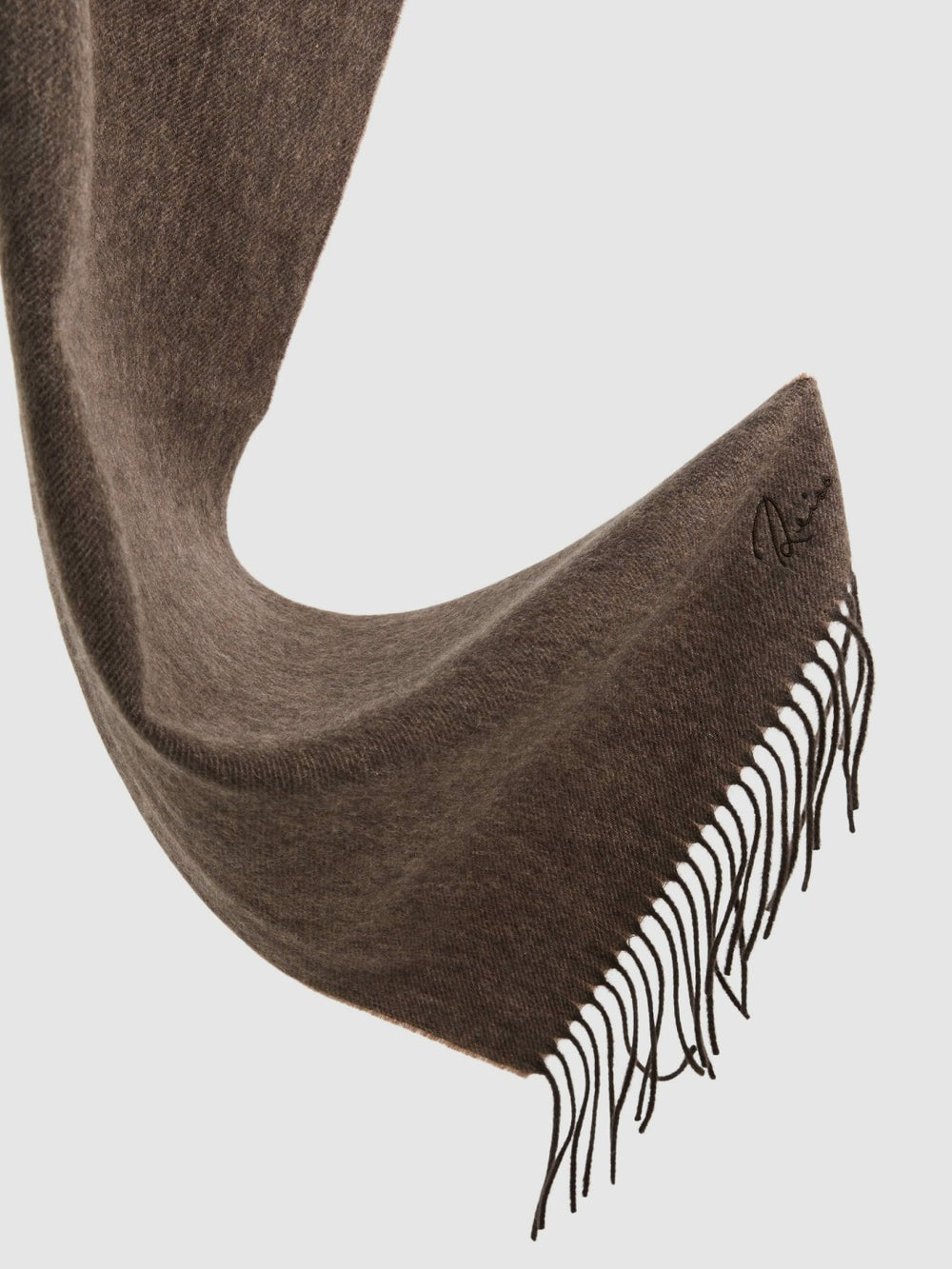 Reiss | Wool and Cashmere Scarf in Taupe