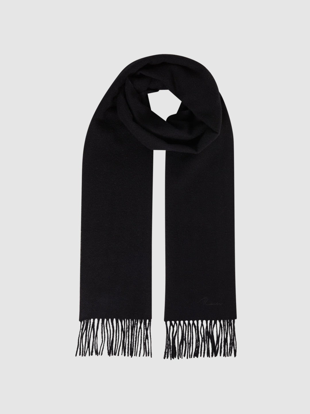 Reiss | Wool and Cashmere Scarf in Black
