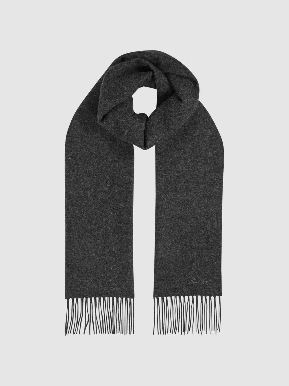 Reiss | Wool and Cashmere Scarf in Charcoal