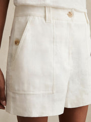 Reiss | Linen Shorts in White