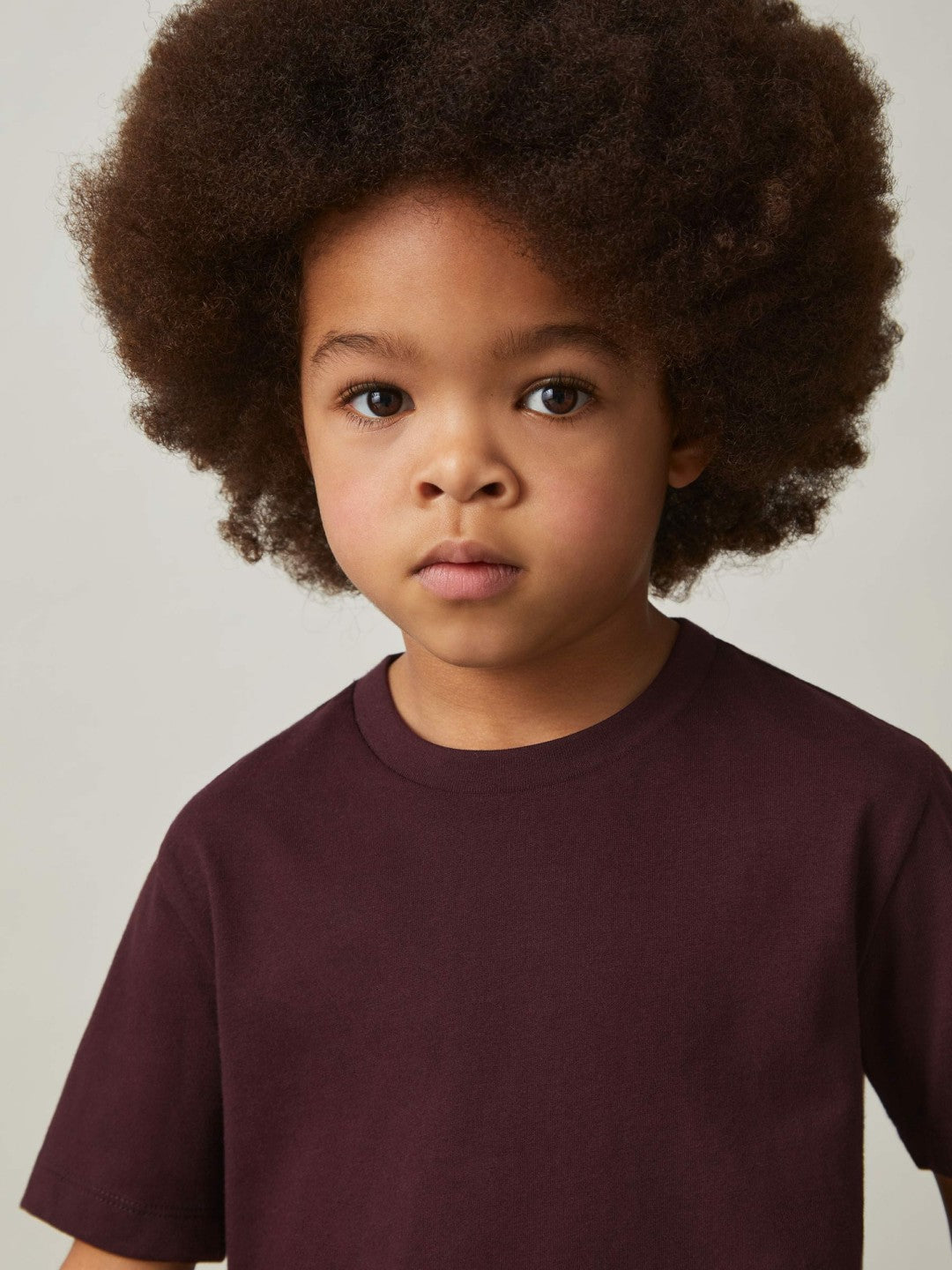 Reiss | 9-13 yrs Cotton Crew-Neck T-Shirt in Bordeaux