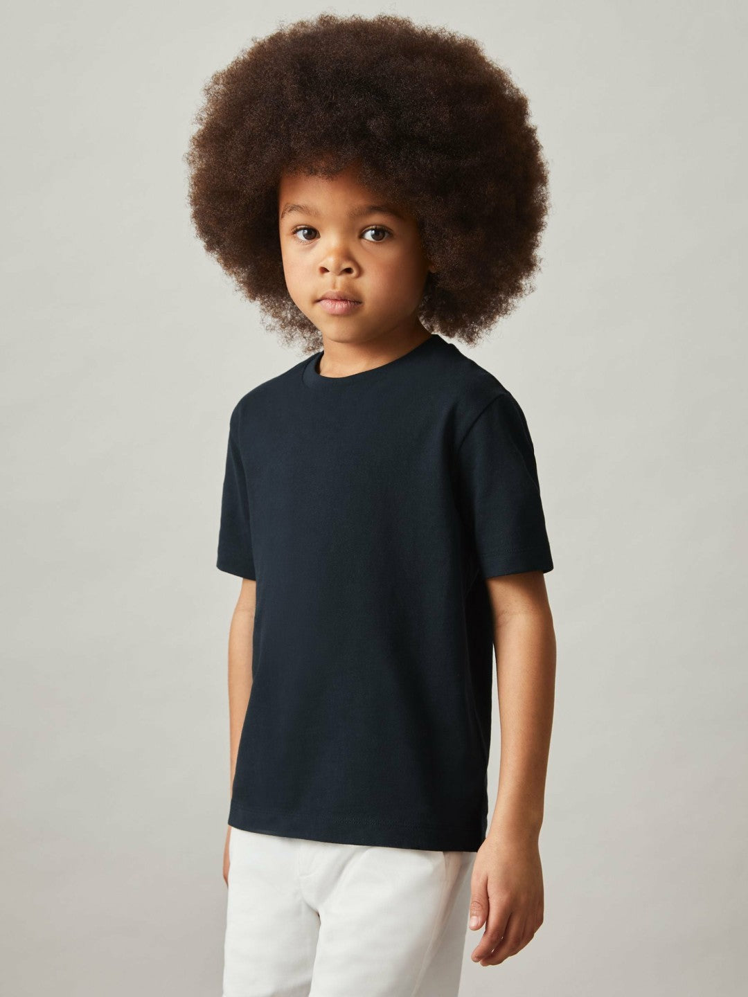Reiss | 9-13 yrs Cotton Crew-Neck T-Shirt in Navy