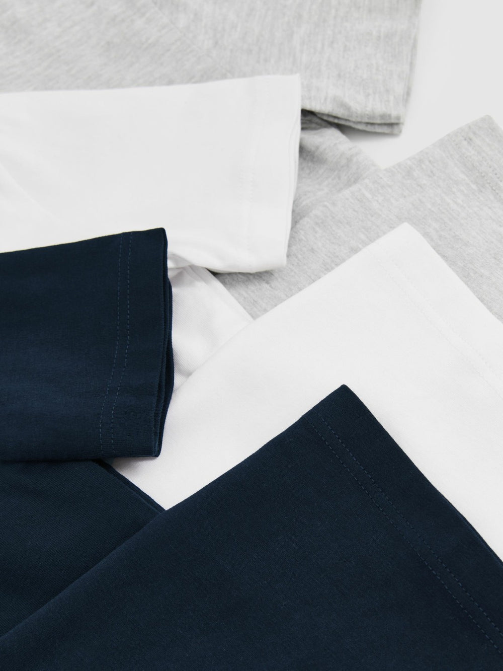 Reiss | 3-9 yrs Cotton Crew-Neck T-Shirts 3 Pack in White/Navy/Soft Grey