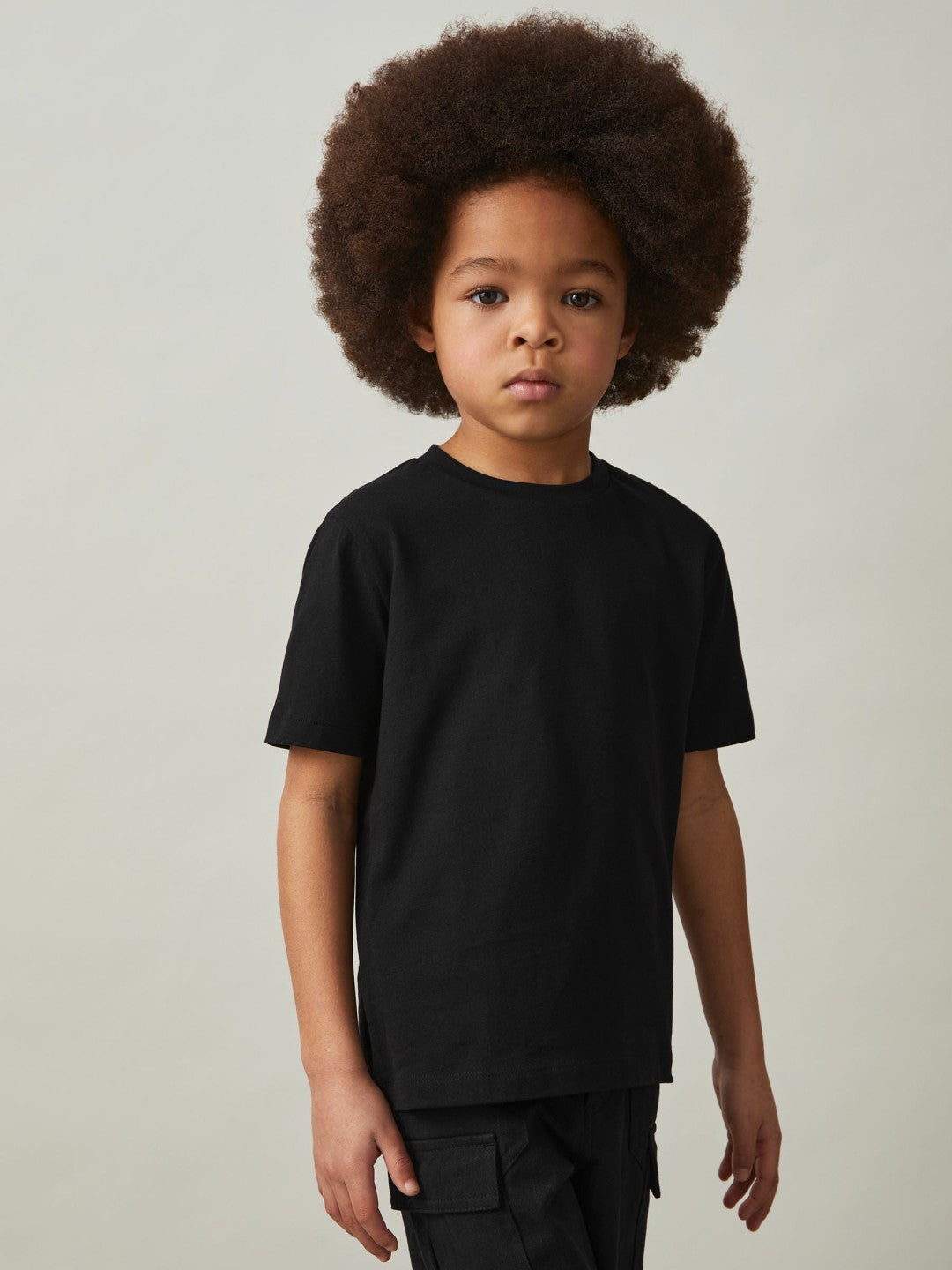 Reiss | 9-13 yrs Cotton Crew-Neck T-Shirt in Black