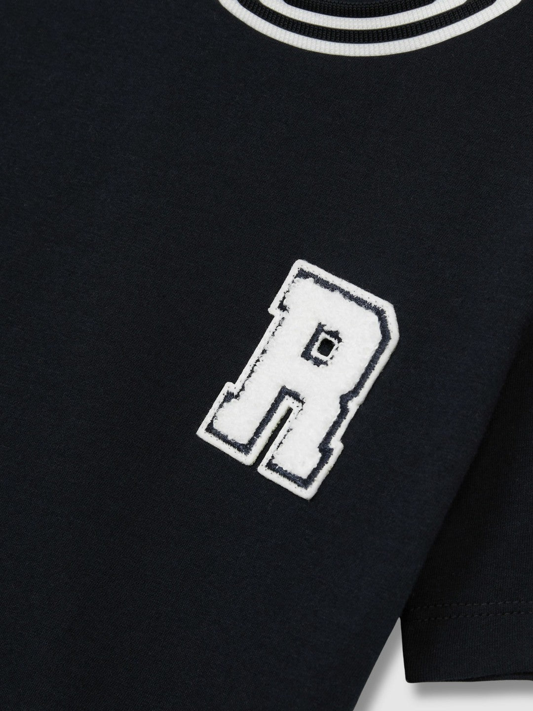 Reiss | 3-9 yrs Cotton Letter Patch T-Shirt in Navy