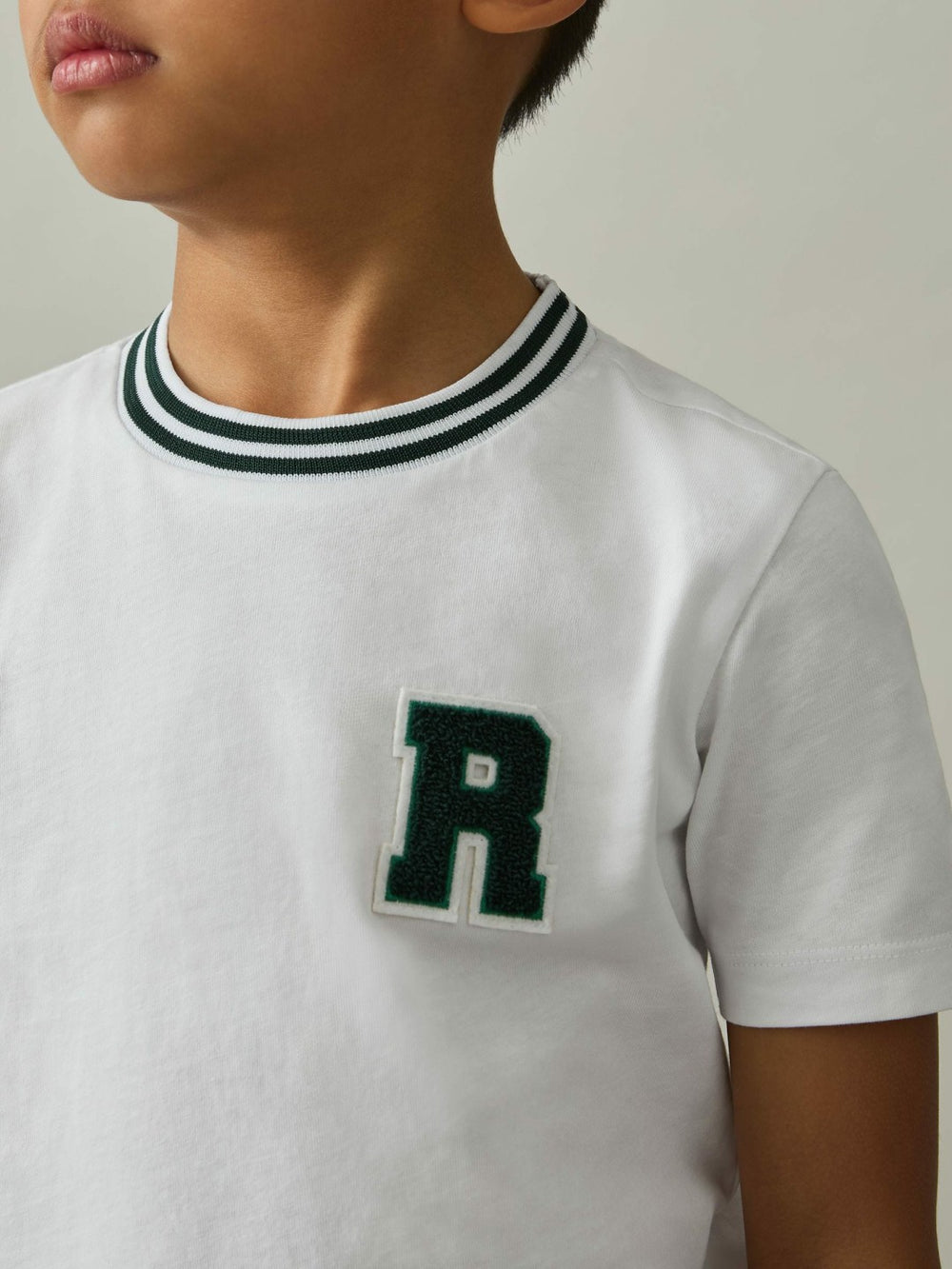 Reiss | 9-13 yrs Cotton Letter Patch T-Shirt in White