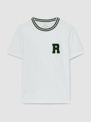 Reiss | 9-13 yrs Cotton Letter Patch T-Shirt in White