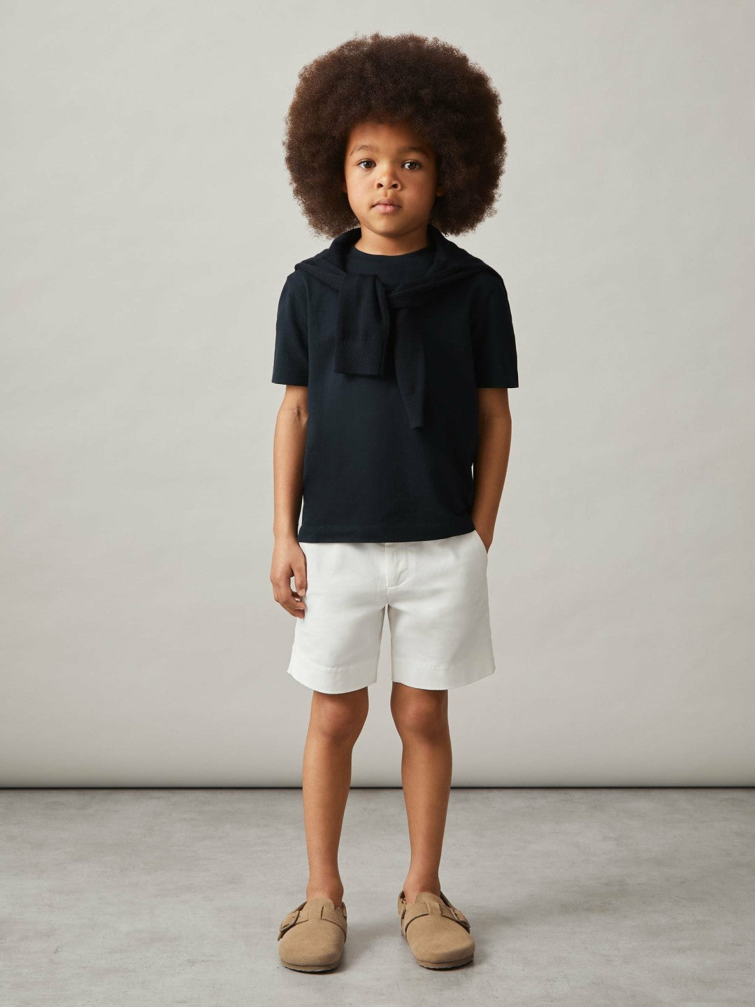 Reiss | 3-9 yrs Cotton Crew-Neck T-Shirt in Navy