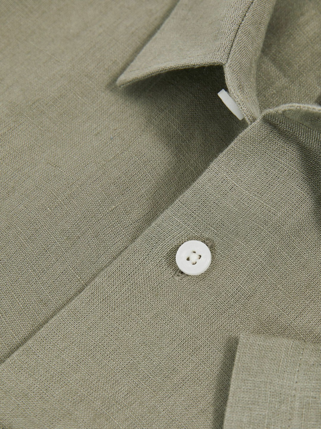 Reiss | 3-9 yrs Short Sleeve Linen Shirt in Thyme Green