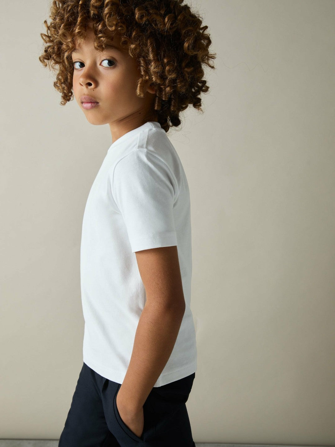 Reiss | 3-9 yrs Cotton Crew-Neck T-Shirt in White