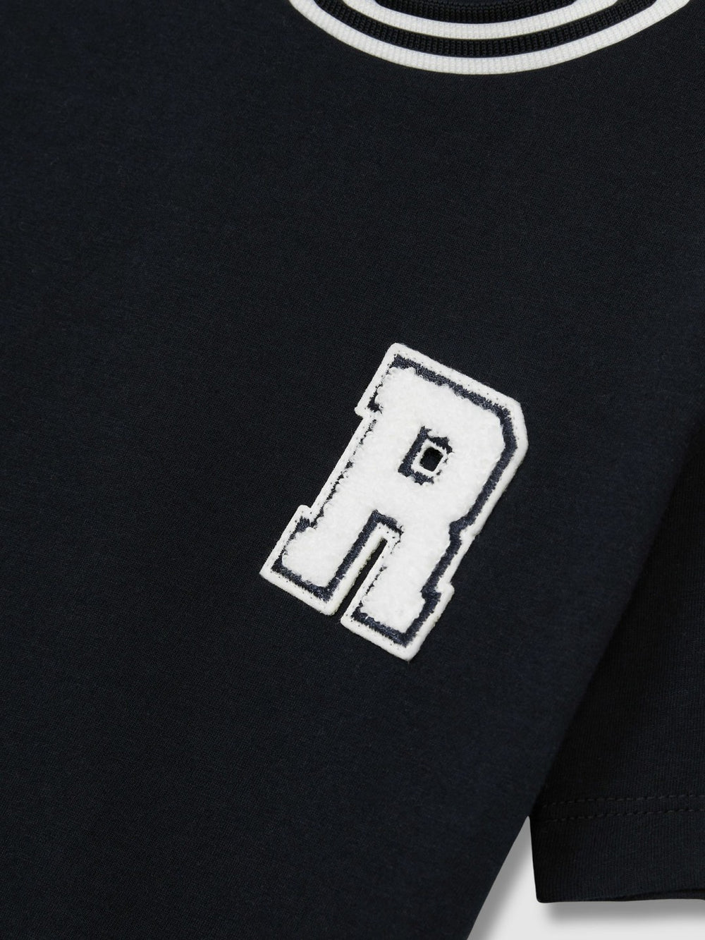 Reiss | 9-13 yrs Cotton Letter Patch T-Shirt in Navy