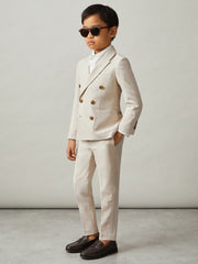 Reiss | 3-9 yrs Slim-Fit Trousers With Wool in Stone