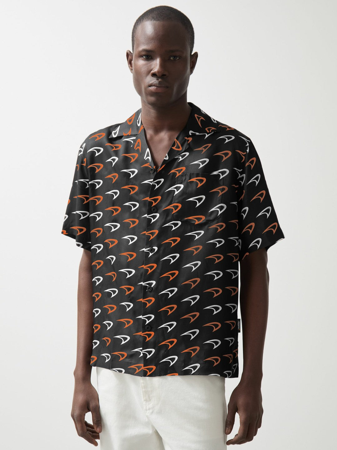 Reiss | McLaren F1 Team Speedmark Logo Shirt in Black