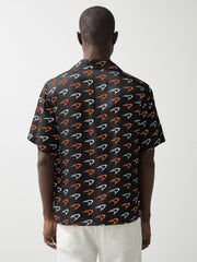 Reiss | McLaren F1 Team Speedmark Logo Shirt in Black
