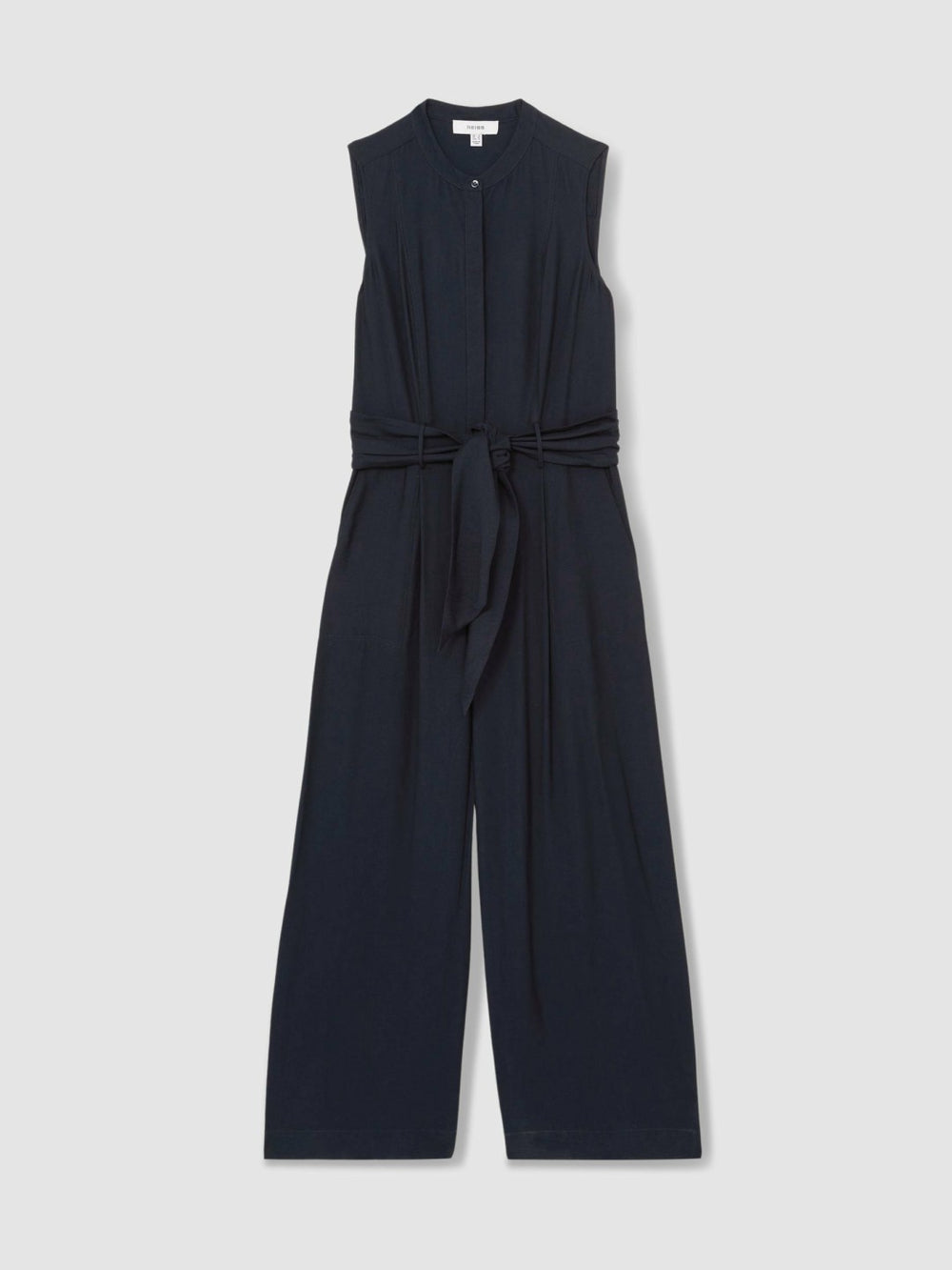 Reiss | Petite Wide-Leg Belted Jumpsuit in Navy