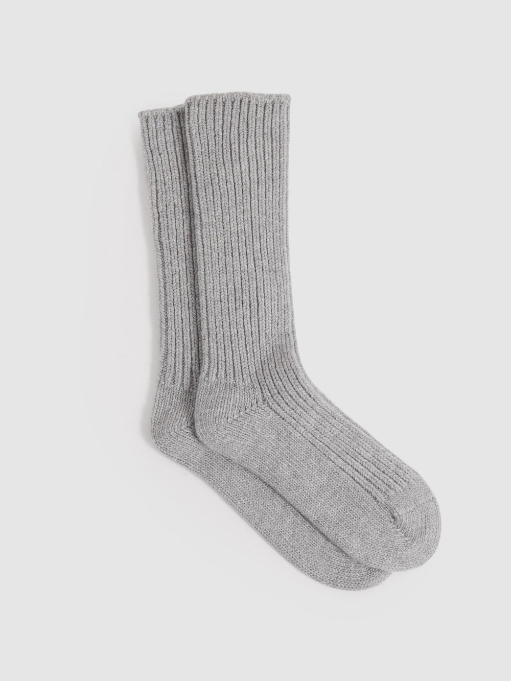 Reiss | Rib-Knit Socks With Cashmere in Grey