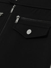Reiss | 4-9 yrs Piqué Zip-Detail Mini Skirt in Black