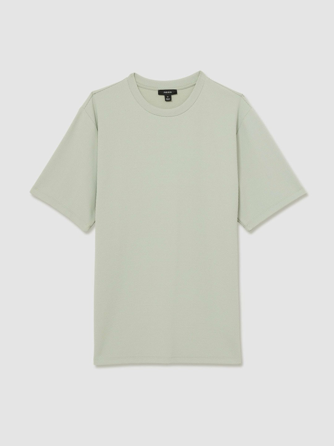 Reiss | Textured Crew-Neck T-Shirt in Sage Green