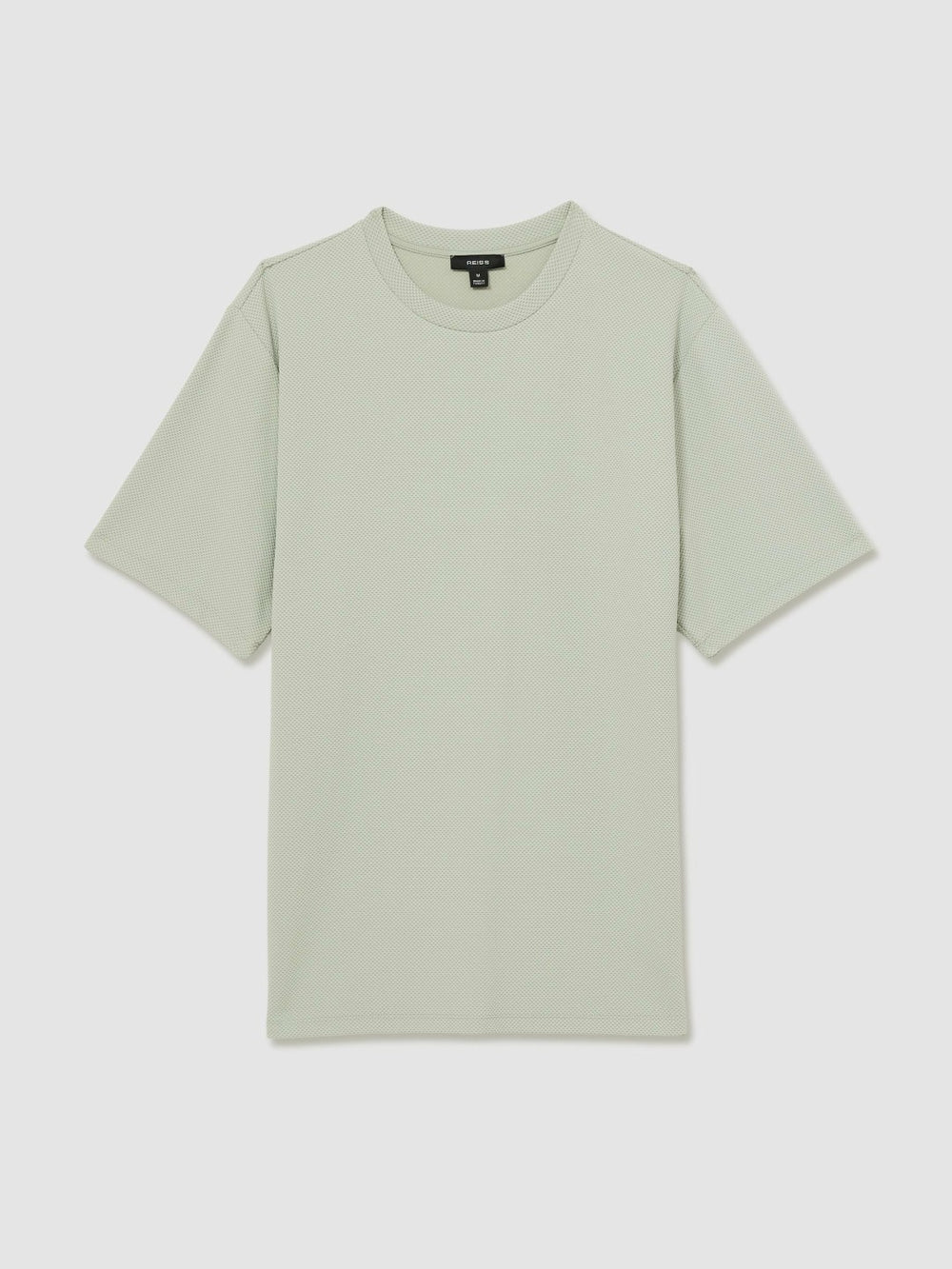 Reiss | Textured Crew-Neck T-Shirt in Sage Green