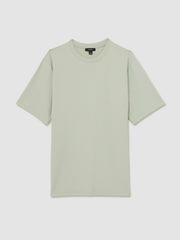 Reiss | Textured Crew-Neck T-Shirt in Sage Green