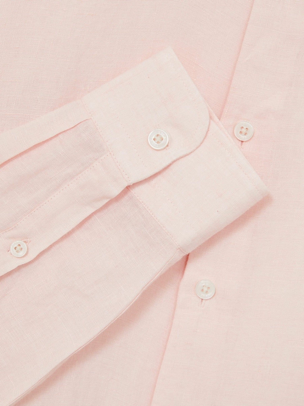 Reiss | Linen Button-Through Shirt in Prep Pink