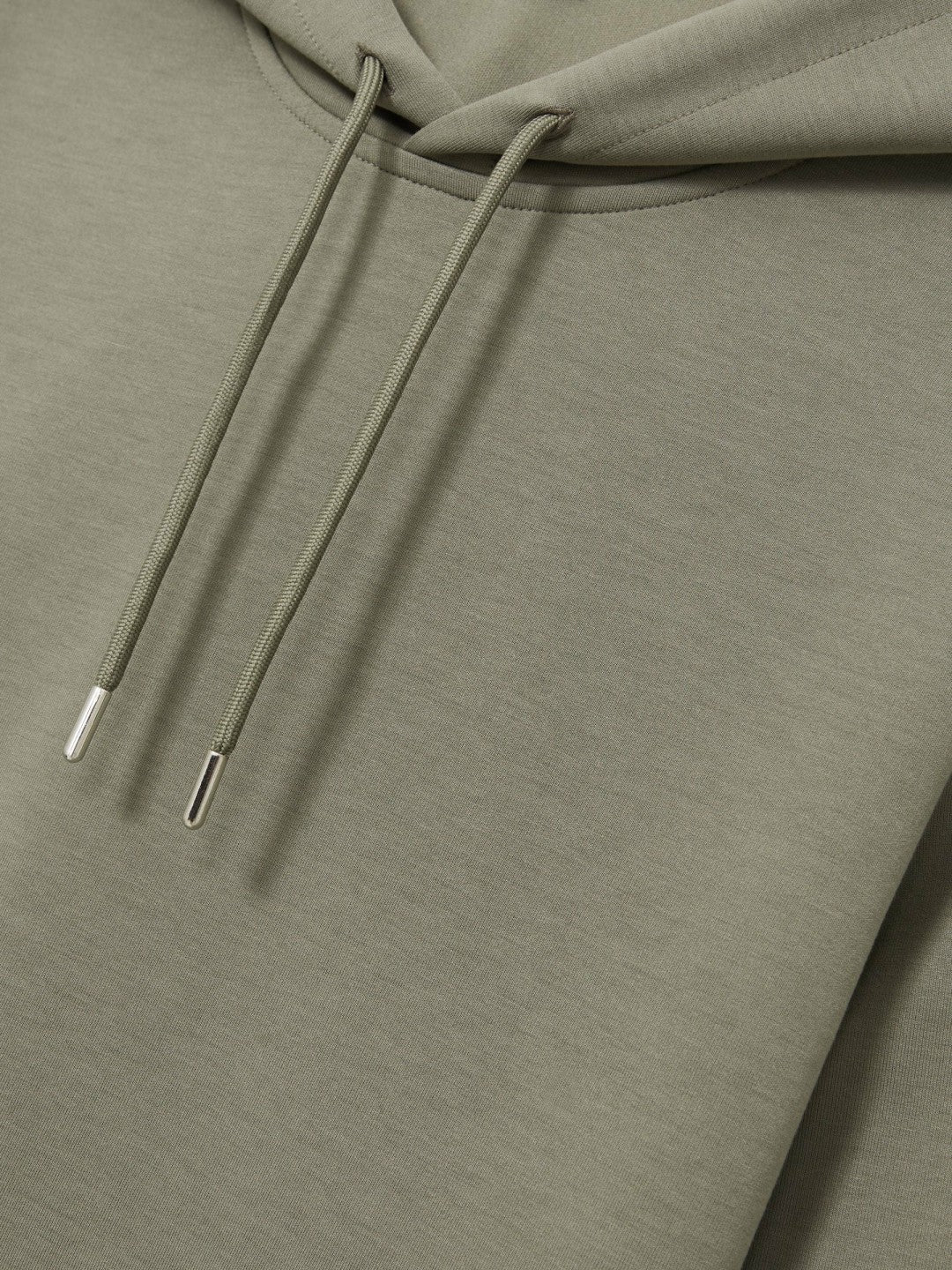 Reiss | Interlock Jersey Drawstring Hoodie in Sage