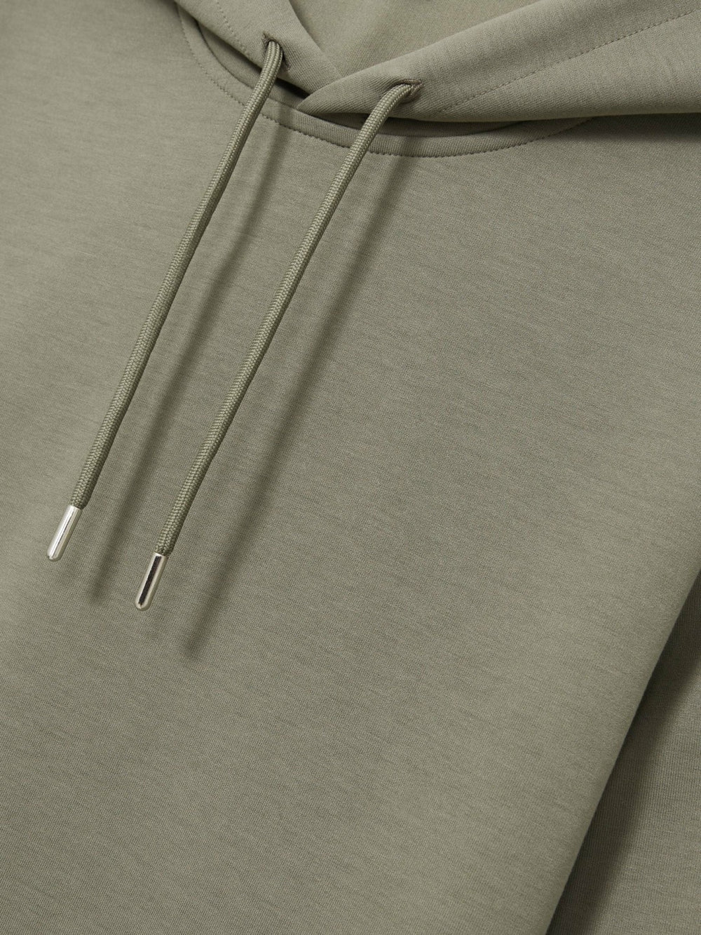 Reiss | Interlock Jersey Drawstring Hoodie in Sage