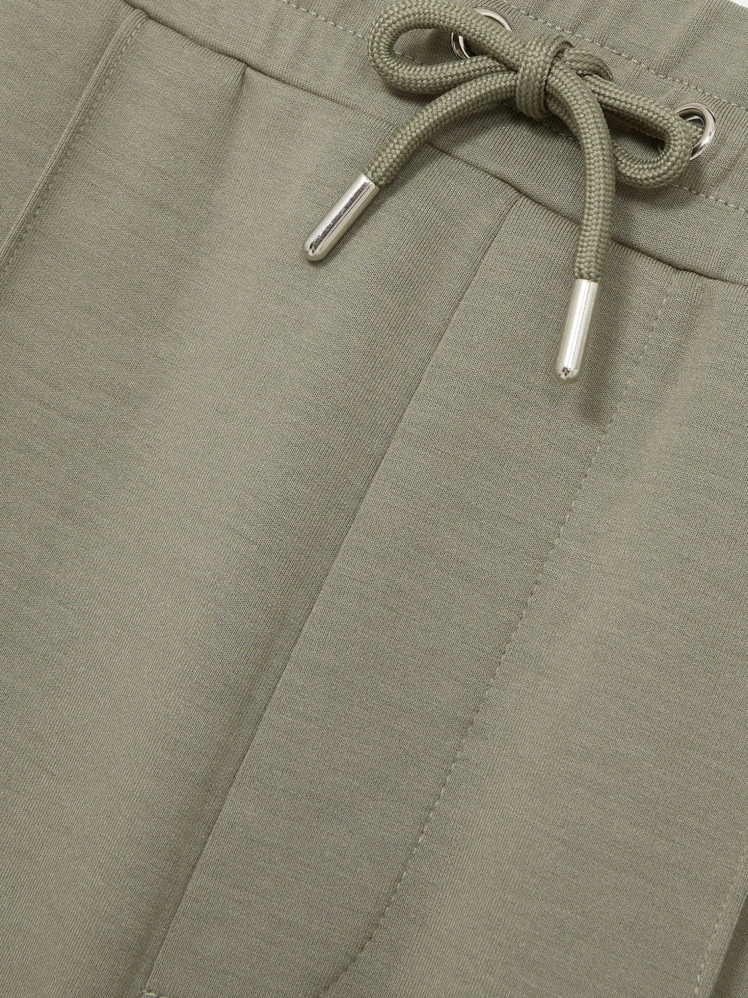 Reiss | Drawstring Jersey Joggers in Sage