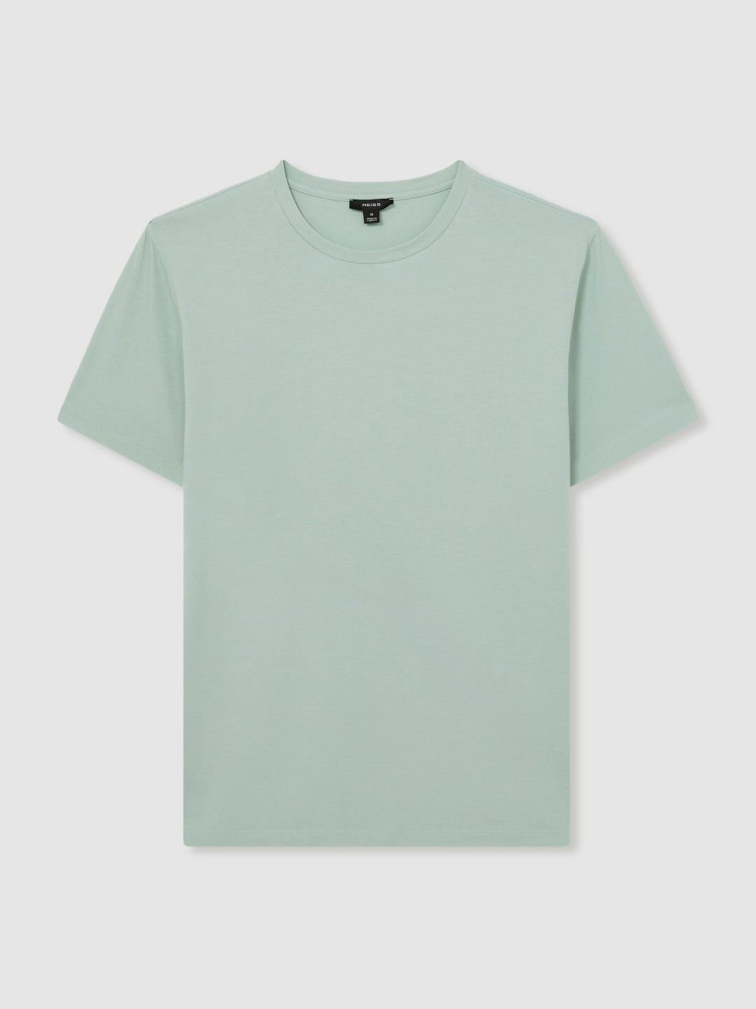 Reiss | Cotton Crew Neck T-Shirt in Mint Green