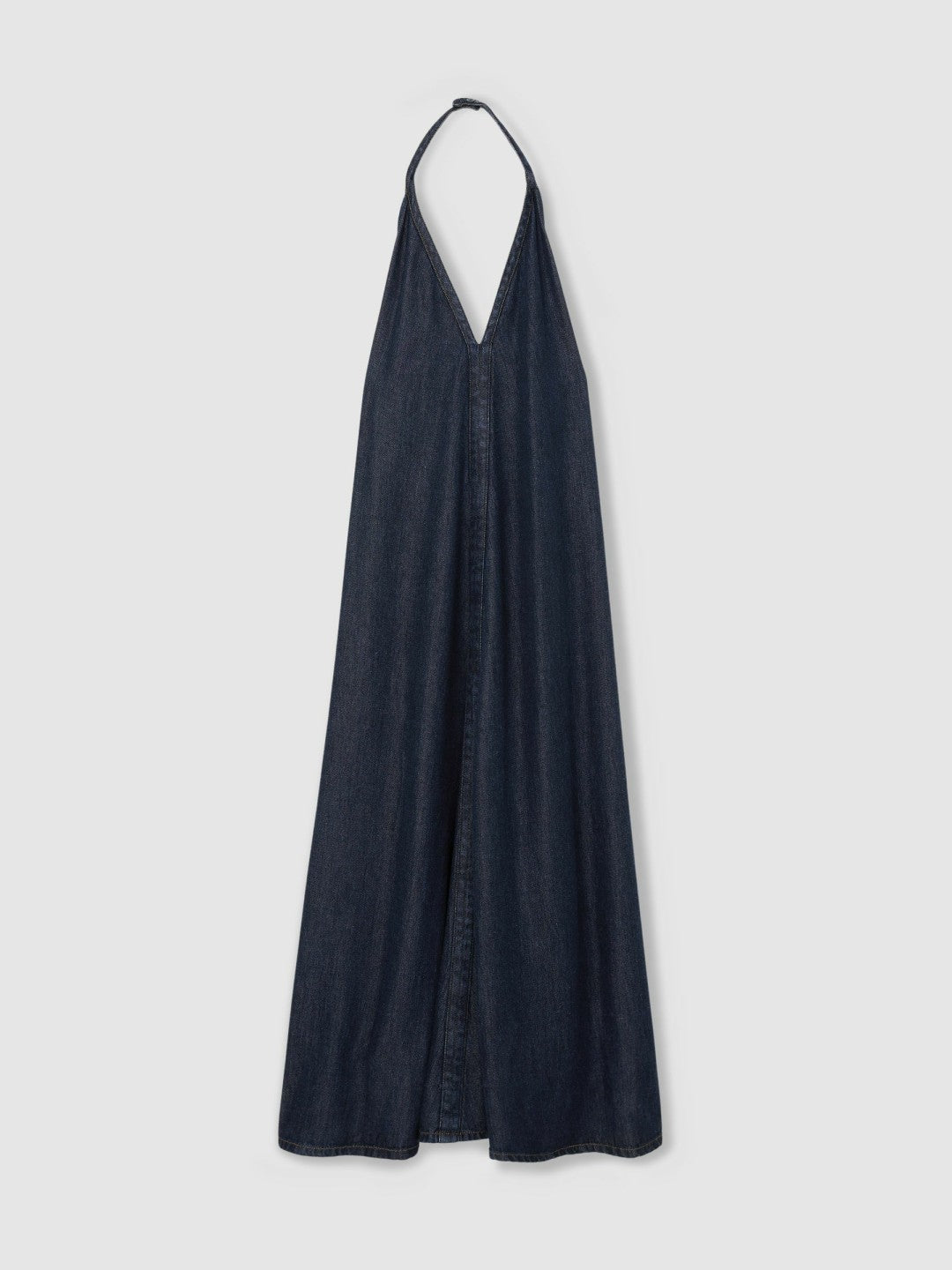 Reiss | Denim Halterneck Maxi Dress in Indigo