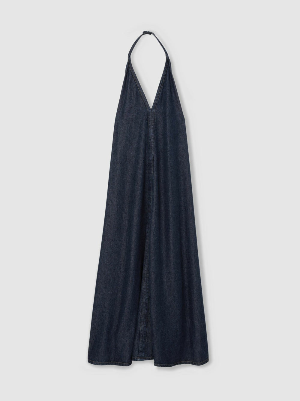 Reiss | Denim Halterneck Maxi Dress in Indigo