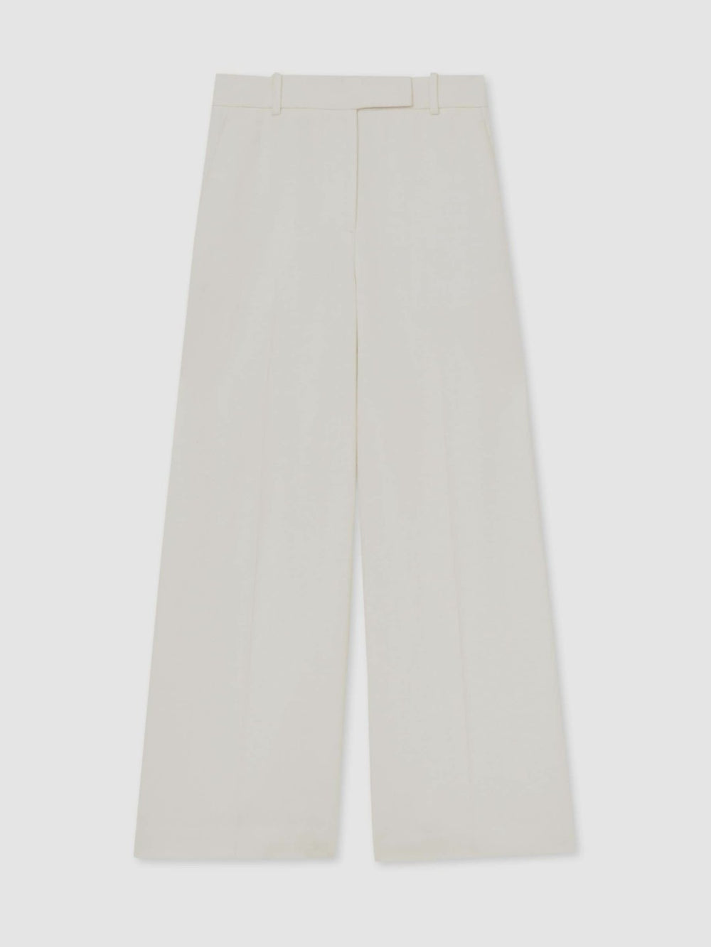 Reiss | Petite Linen-Blend Wide-Leg Trousers in White