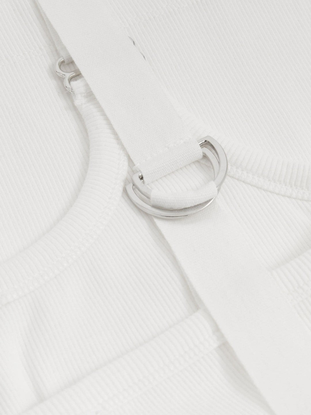 Reiss | Stretch-Cotton D-Ring Strap Vest in White
