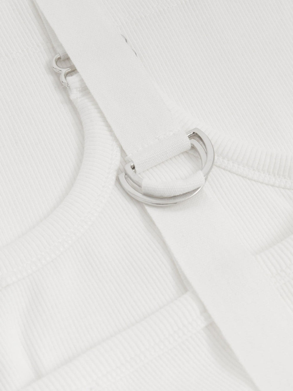 Reiss | Stretch-Cotton D-Ring Strap Vest in White
