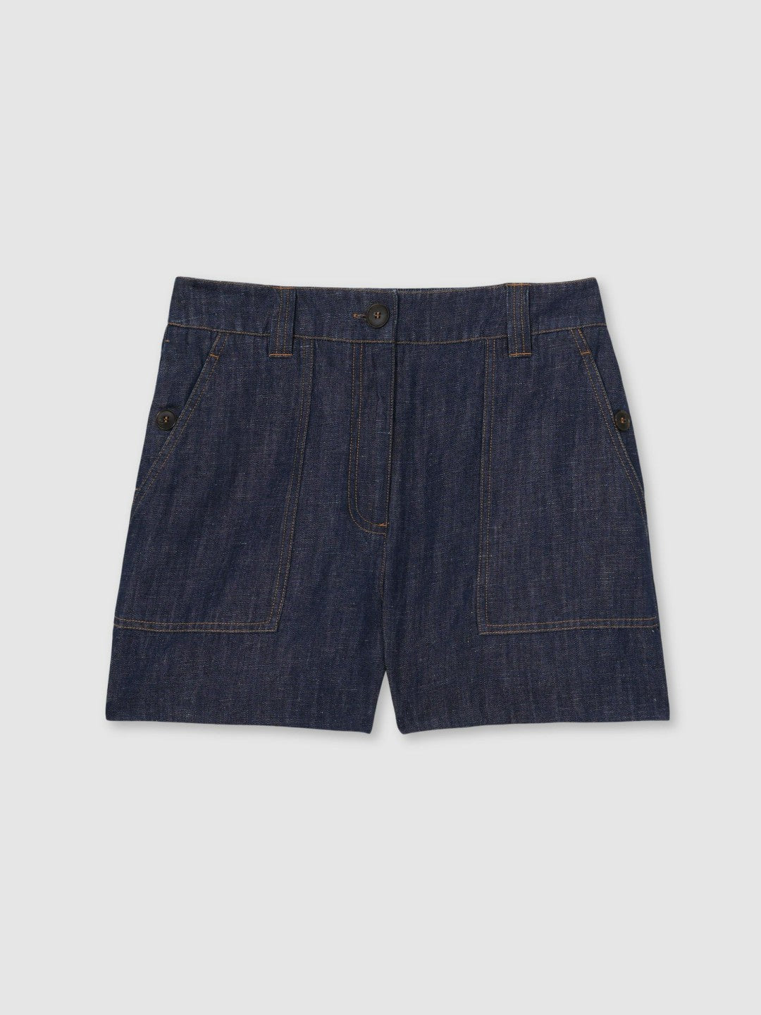 Reiss | Linen Shorts in Indigo
